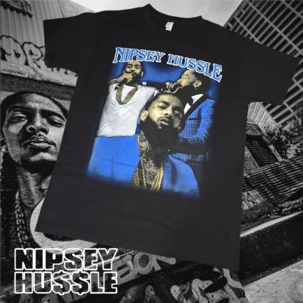 Alstyle‎ Nipsey Hussle Graphic Rap Tee Mens Heavyweight Tribute Black Medium